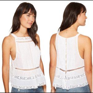Free People Constant Crush Crochet Pleate Tank